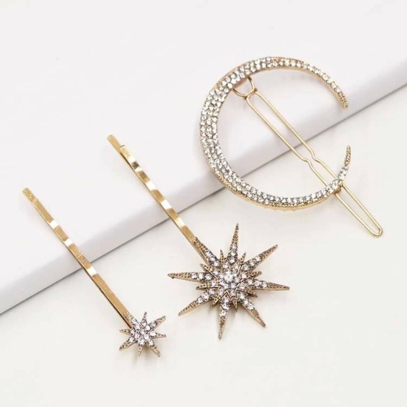 Anthropologie’s BHLDN Star Hair Pins Astria Hair Pin Set✨ - Picture 6 of 11